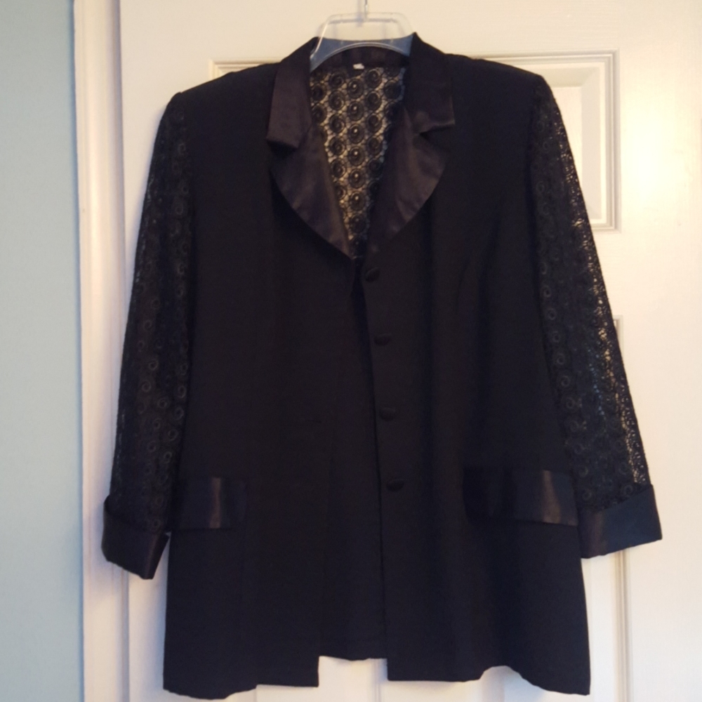 Black lace dinner jacket
